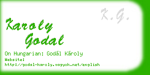 karoly godal business card